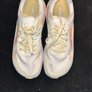 Altra White and Yellow Athletic Shoes